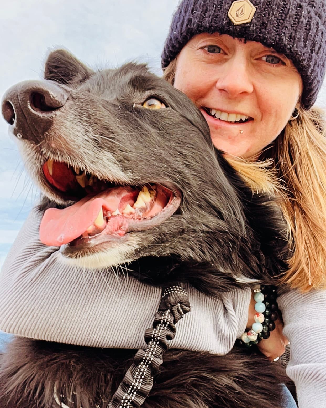 Bee with her dog Enzo